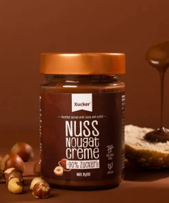 Xucker Zuckerarme Nuss-Nougat Creme ohne Palmöl (Xylit), 300g